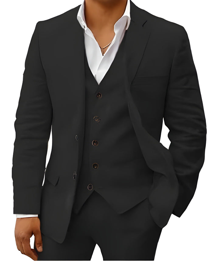 Custom three-piece suit for men