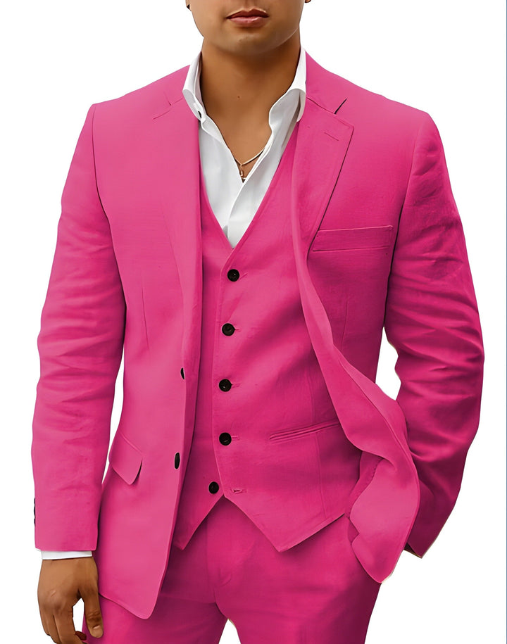 Custom three-piece suit for men