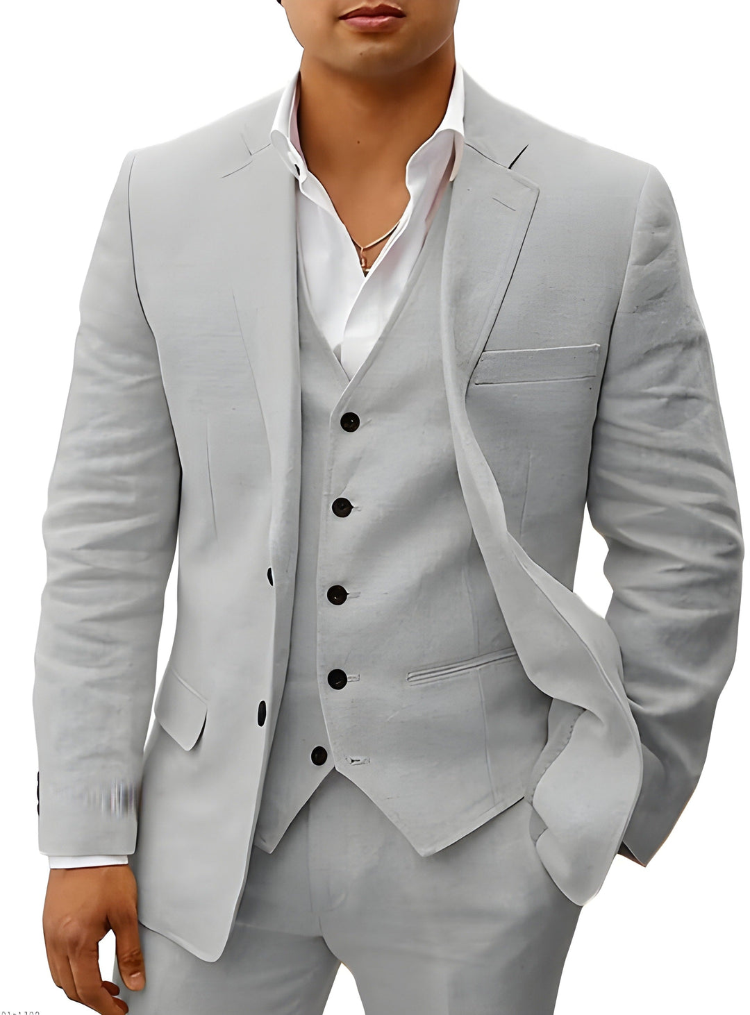 Custom three-piece suit for men
