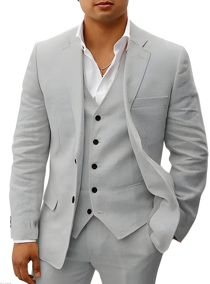 Custom three-piece suit for men