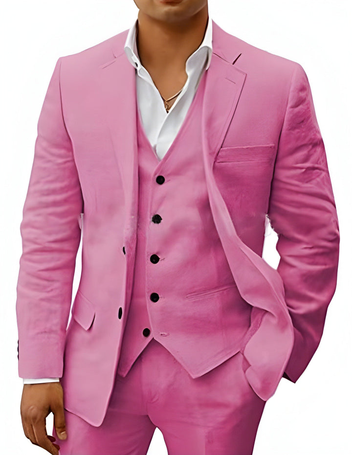 Custom three-piece suit for men