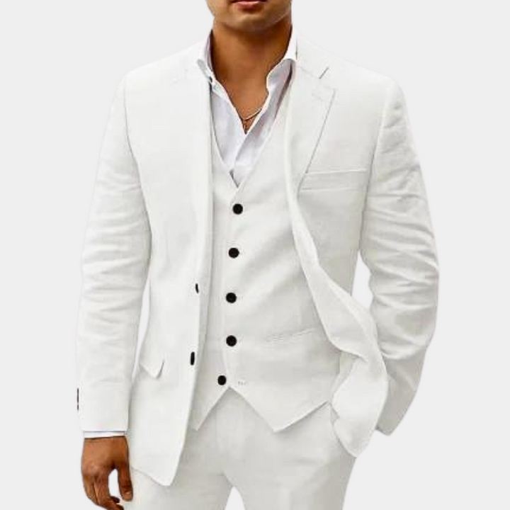 Custom three-piece suit for men