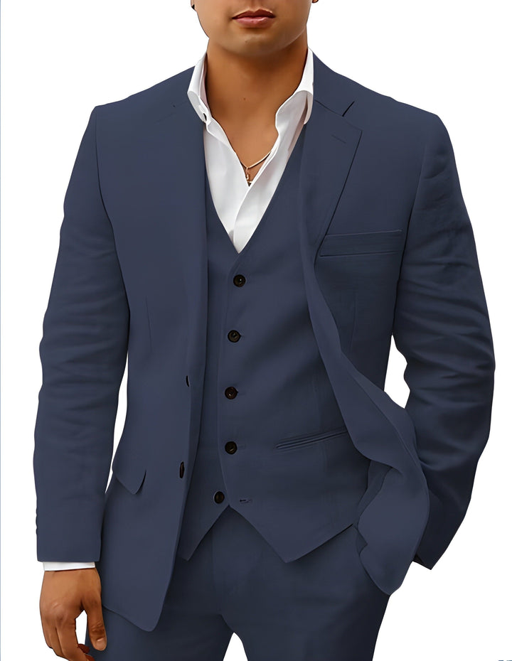 Custom three-piece suit for men