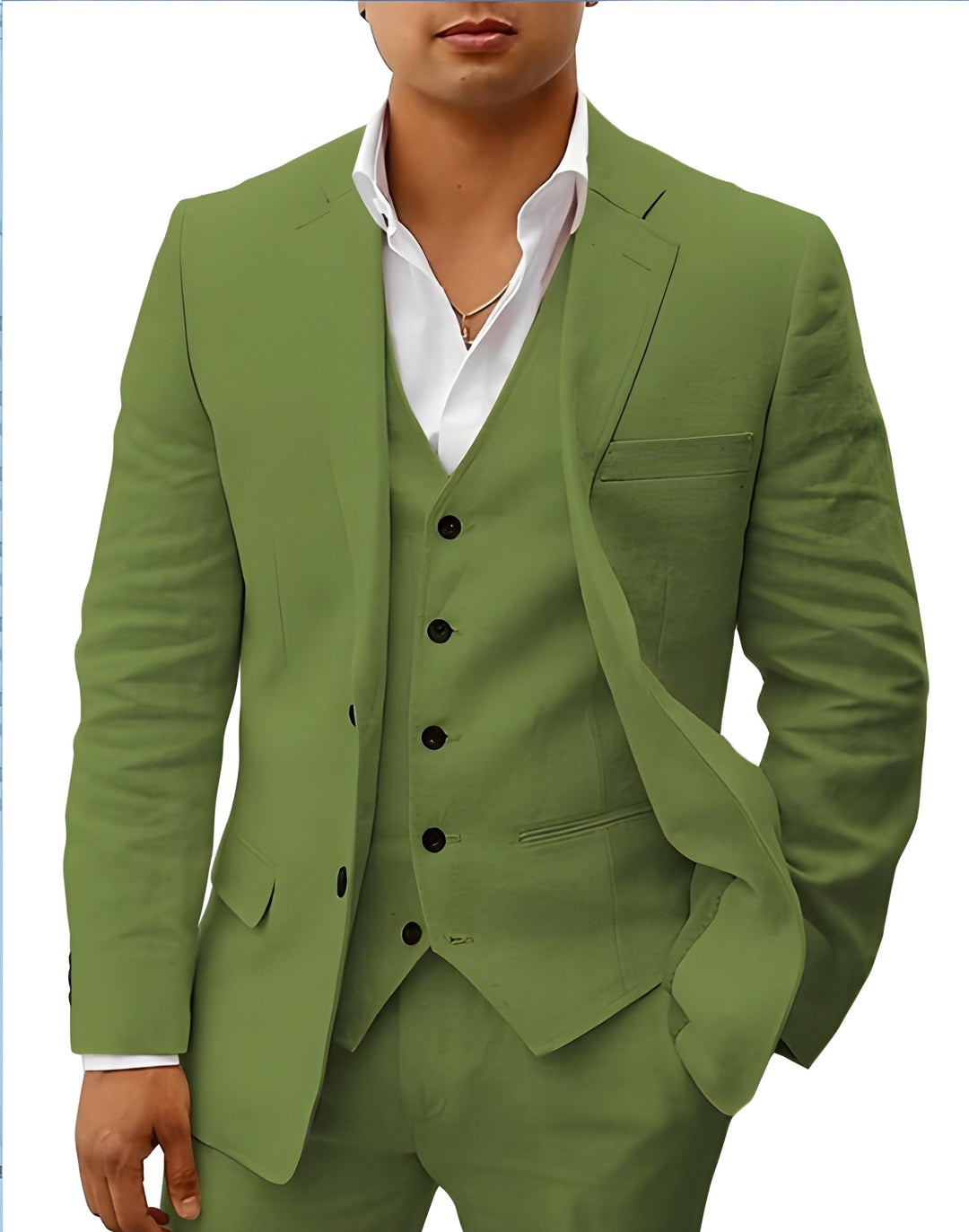 Custom three-piece suit for men