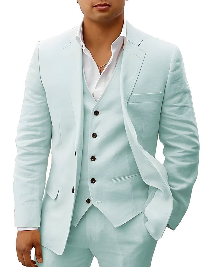 Custom three-piece suit for men