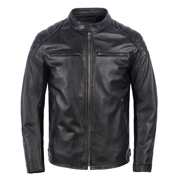 Men’s leather biker jacket