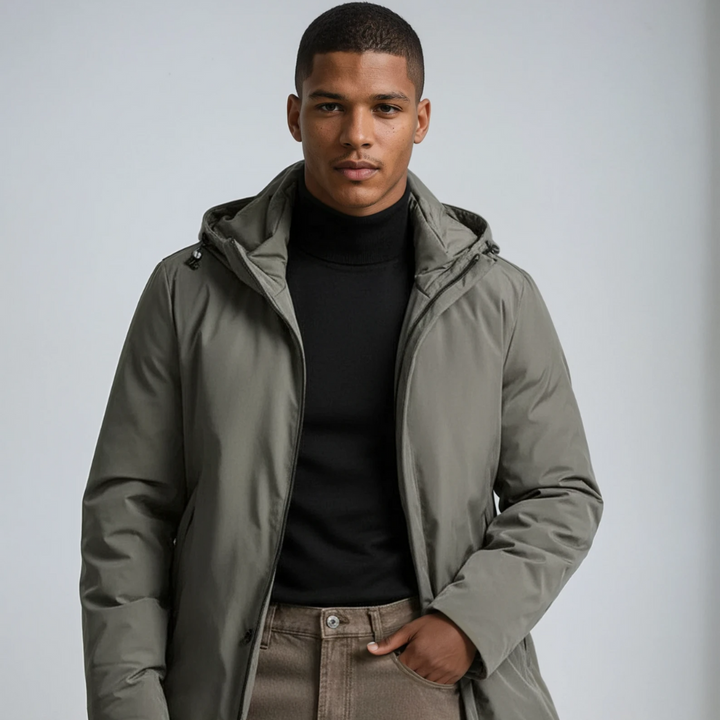 Hooded parka for men