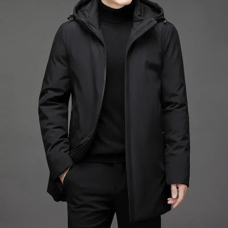 Hooded parka for men