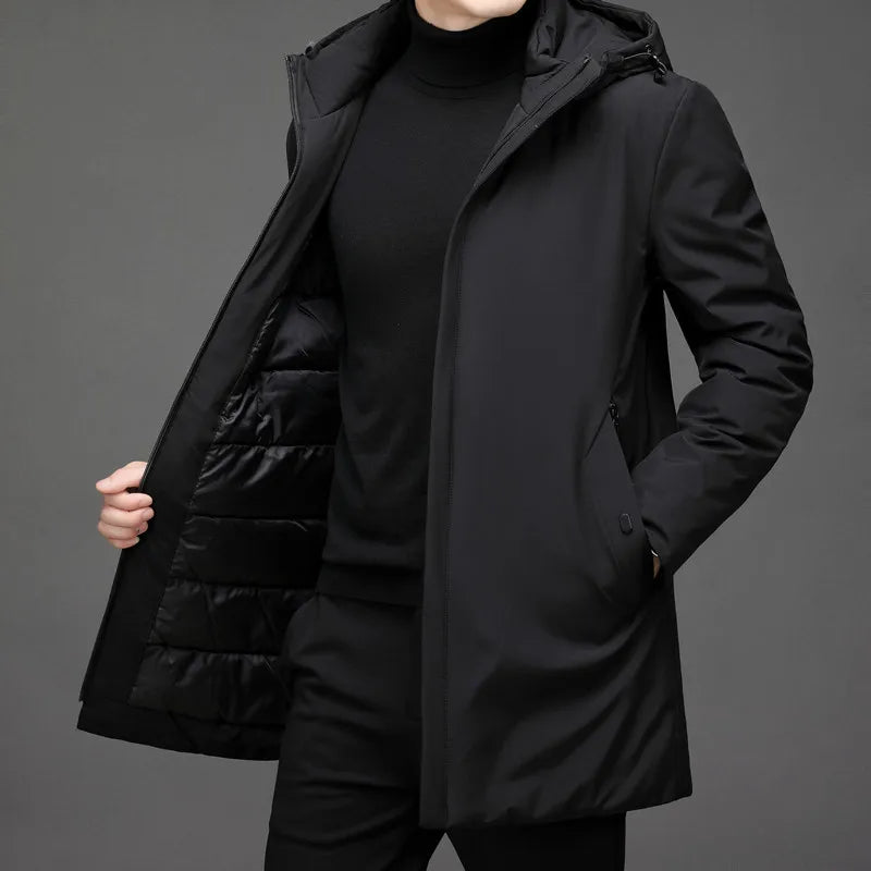Hooded parka for men
