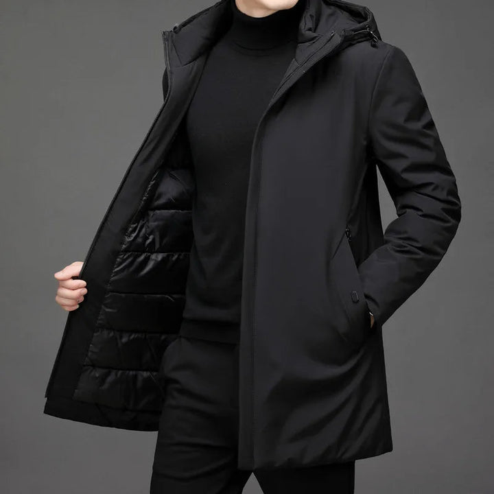 Hooded parka for men