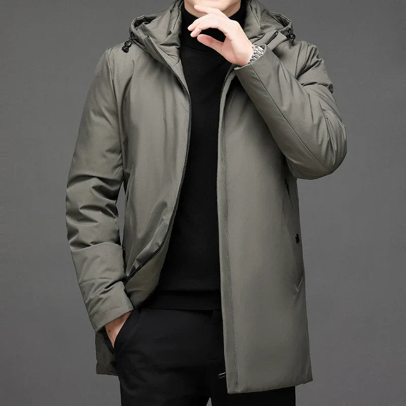 Hooded parka for men