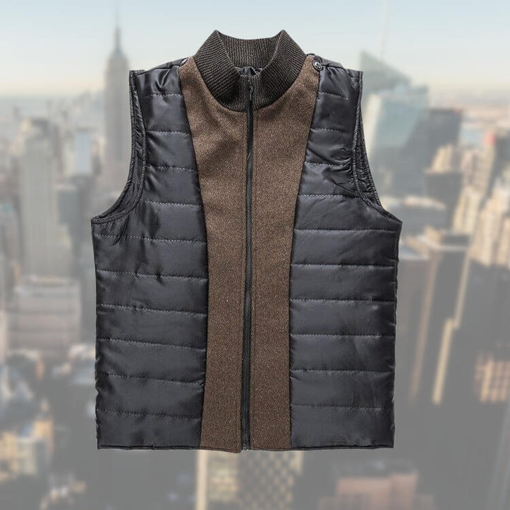 Men's Wool Jacket with Stand-Up Collar