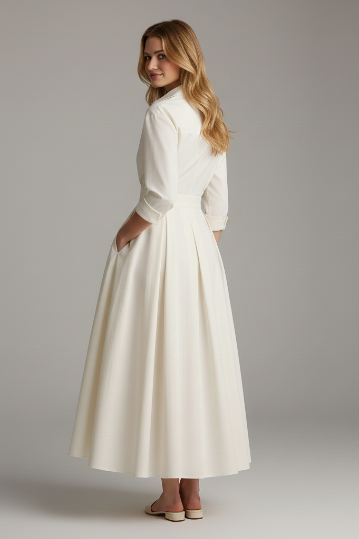 Carter | Women's Collared Dress for Fall Wedding Guests