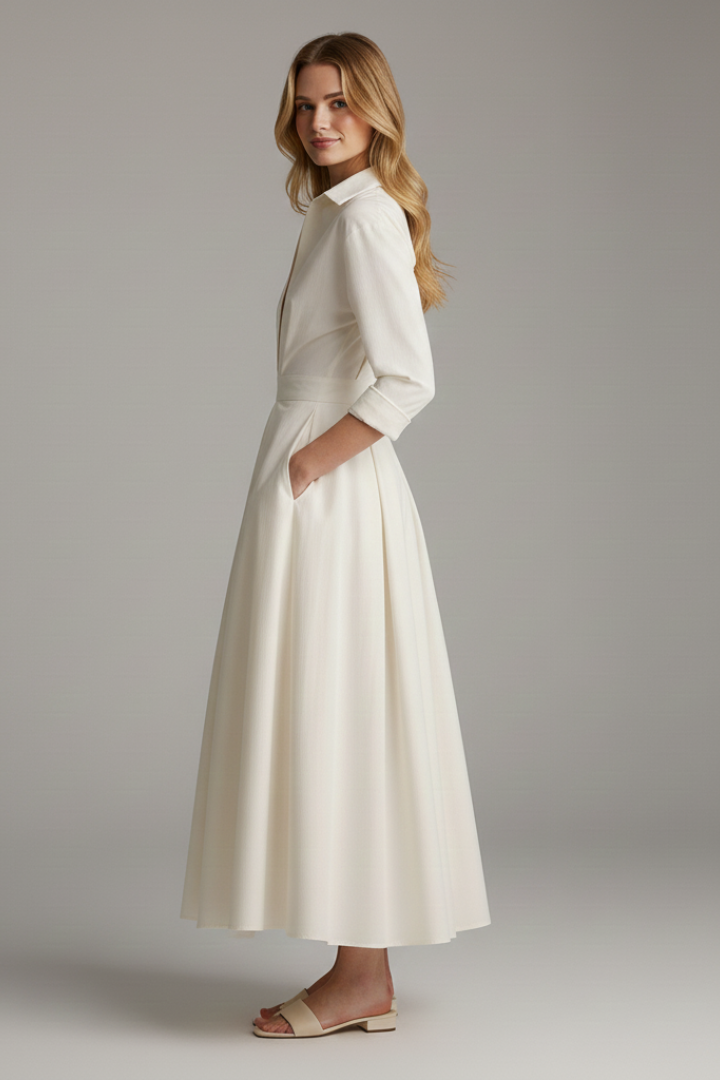 Carter | Women's Collared Dress for Fall Wedding Guests
