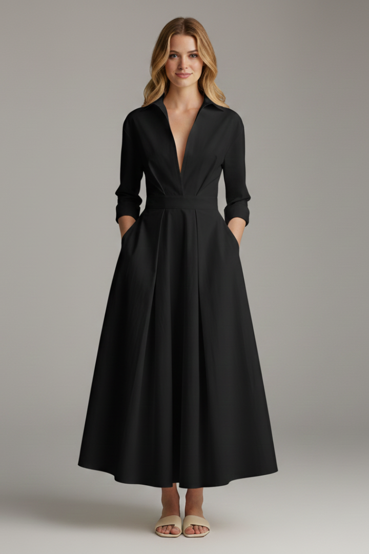 Carter | Women's Collared Dress for Fall Wedding Guests