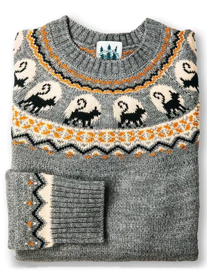 Fair Isle Striktrøje med Halloweenmotiv til Kvinder