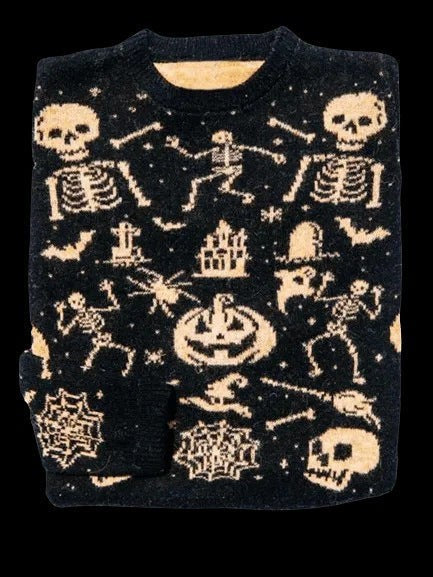 Fair Isle Striktrøje med Halloweenmotiv til Kvinder