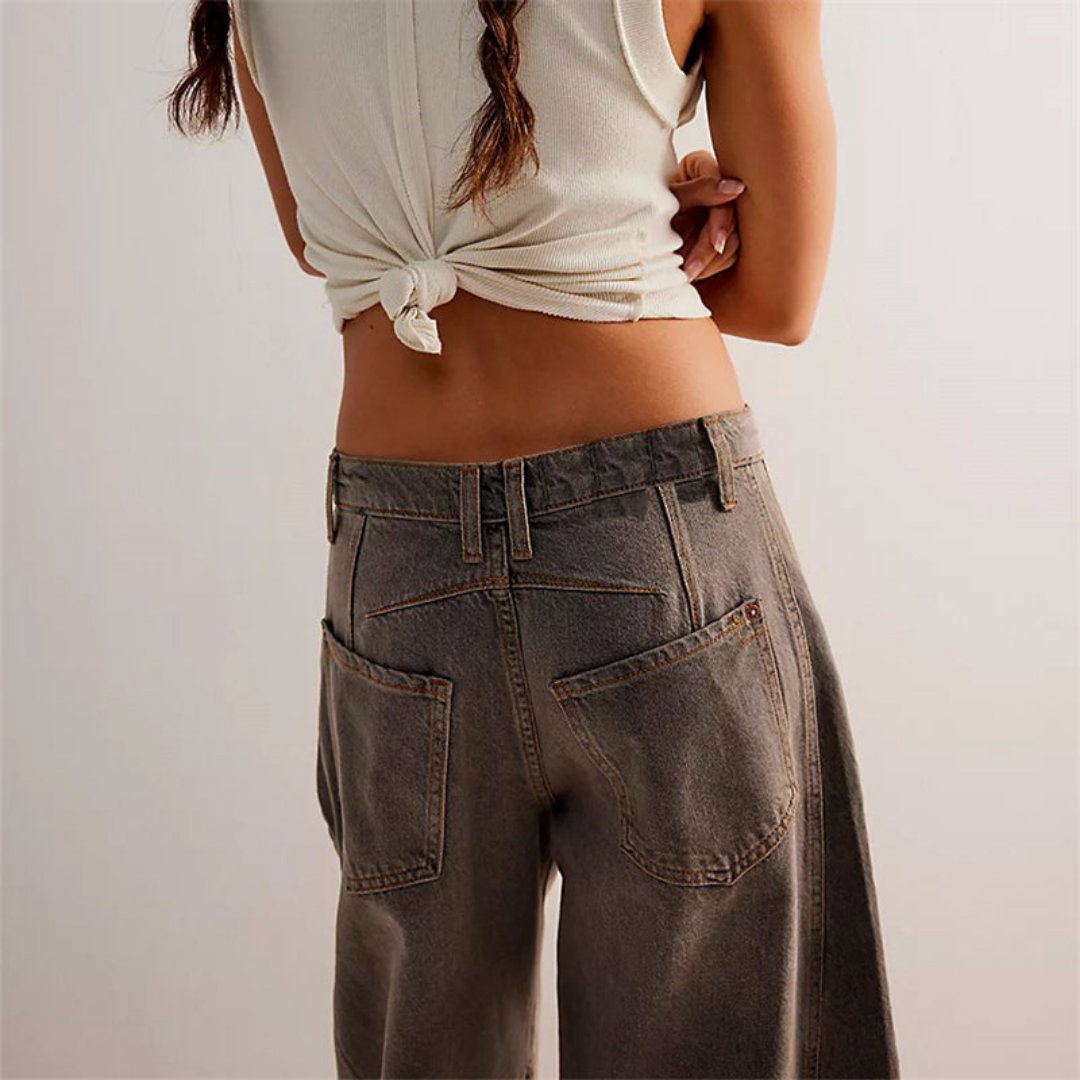Barrel jeans med høj talje