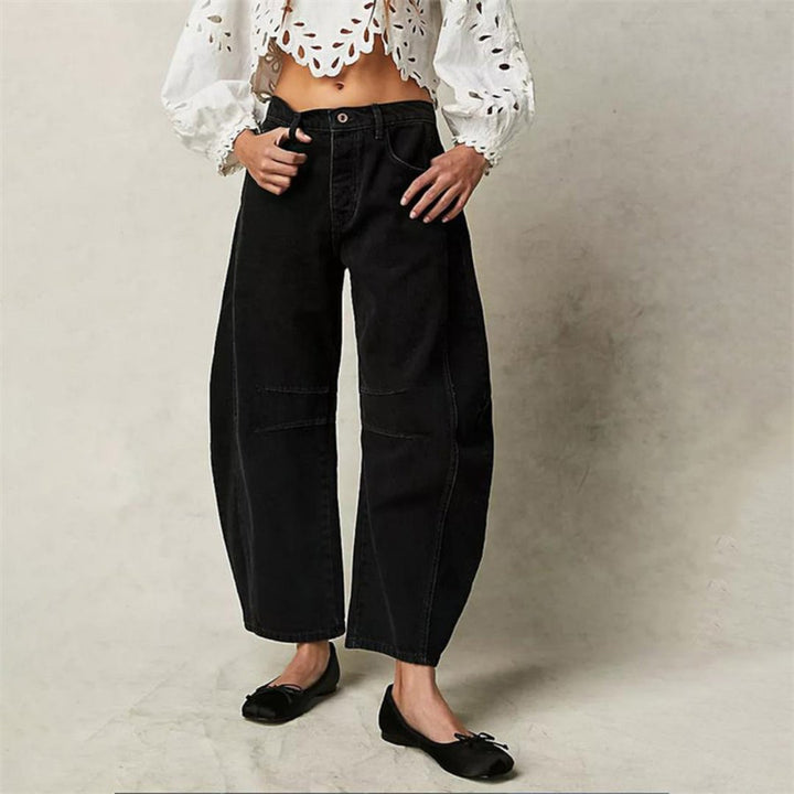 Barrel jeans med høj talje