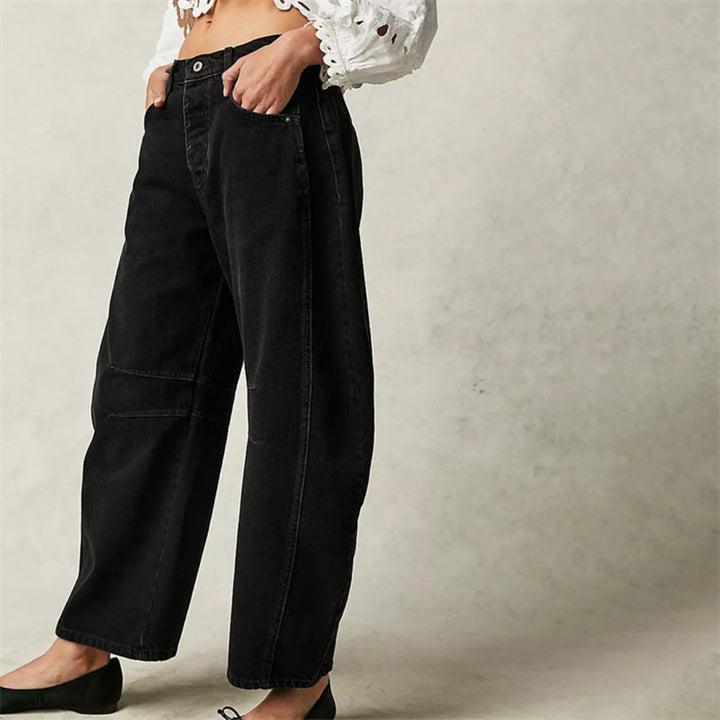 Barrel jeans med høj talje