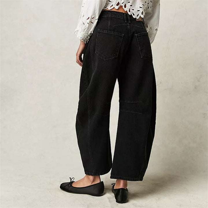 Barrel jeans med høj talje