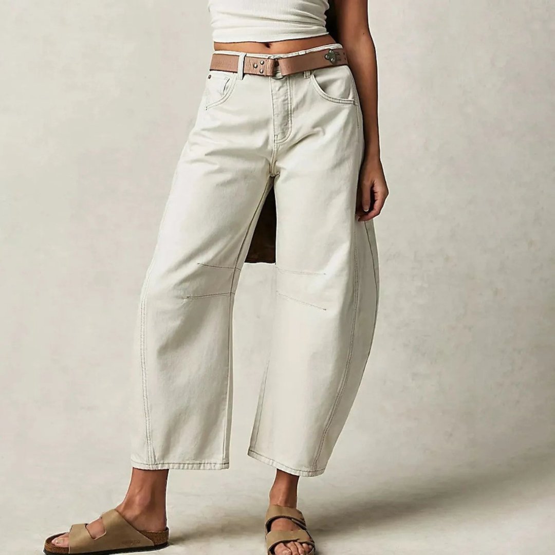 Barrel jeans med høj talje