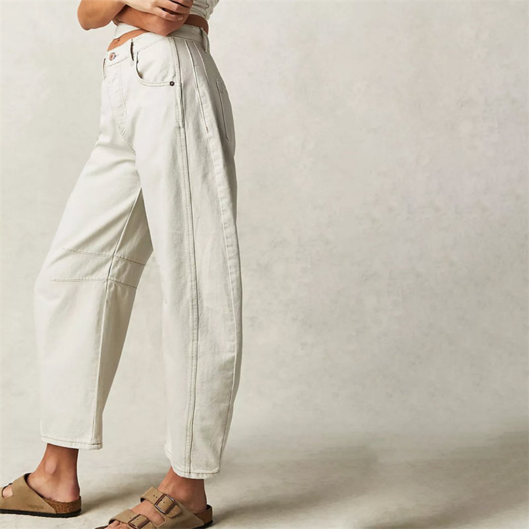 Barrel jeans med høj talje