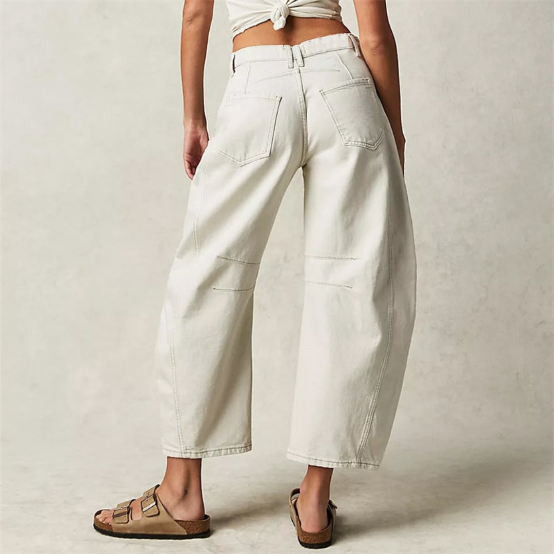 Barrel jeans med høj talje