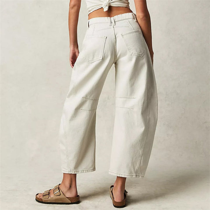 Barrel jeans med høj talje