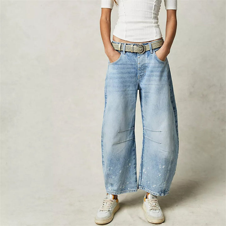 Barrel jeans med høj talje
