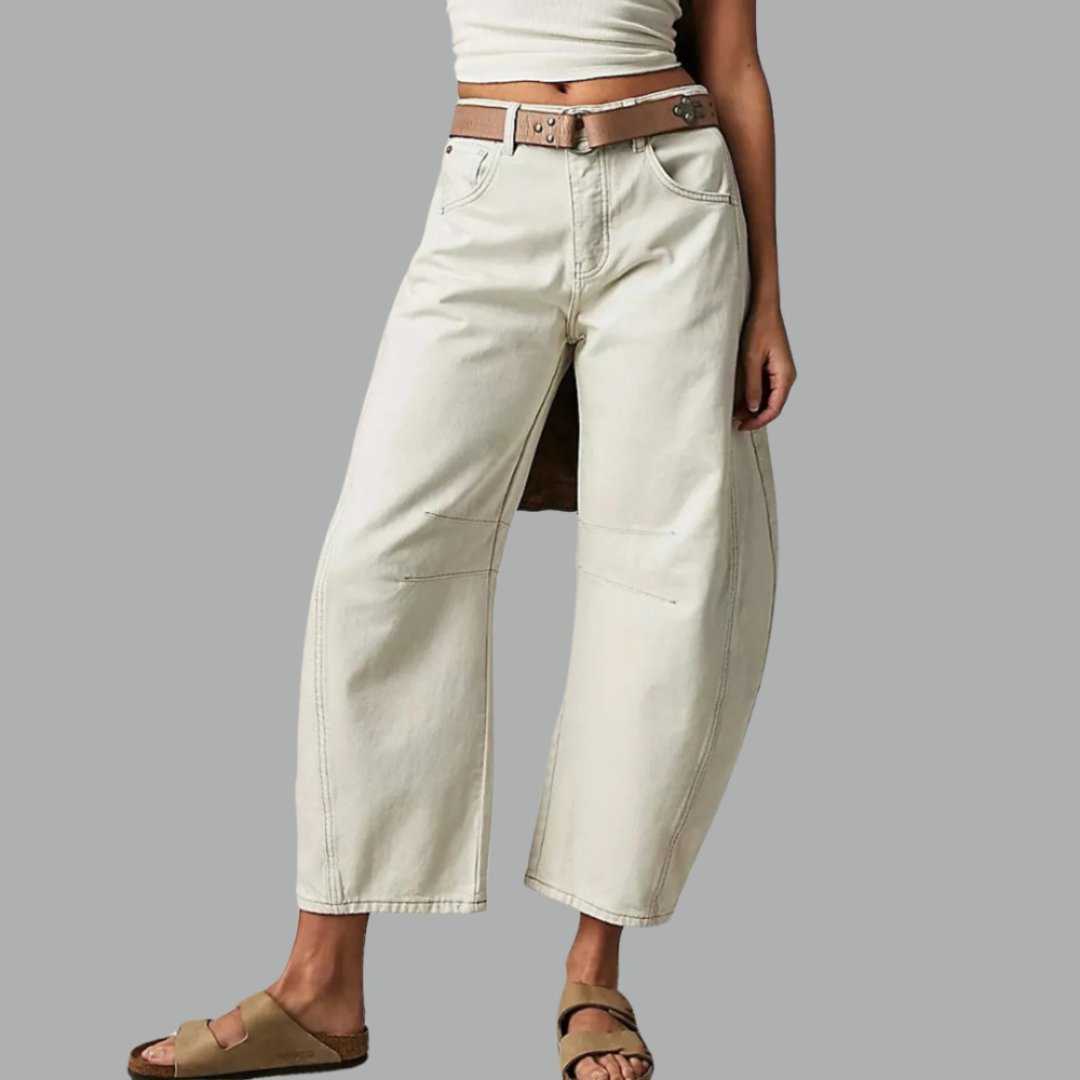Barrel jeans med høj talje