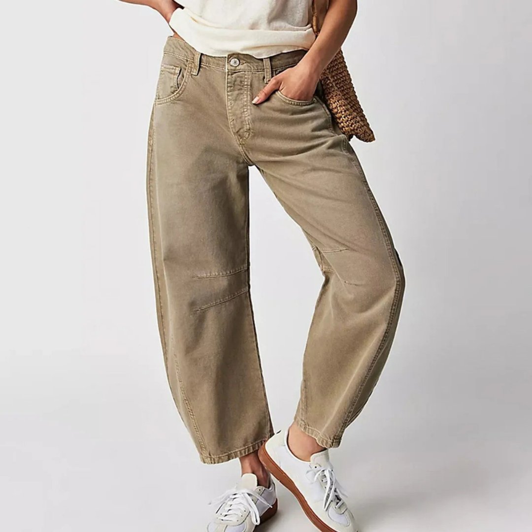Barrel jeans med høj talje