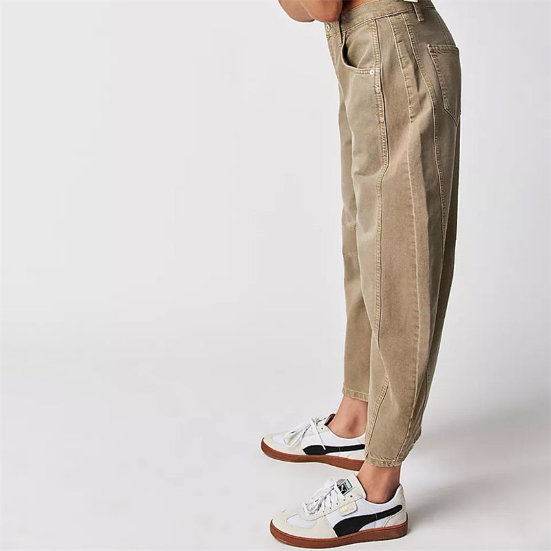 Barrel jeans med høj talje