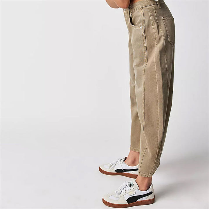 Barrel jeans med høj talje