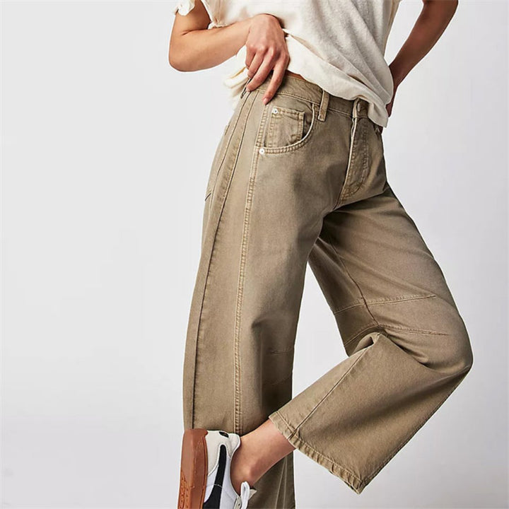 Barrel jeans med høj talje