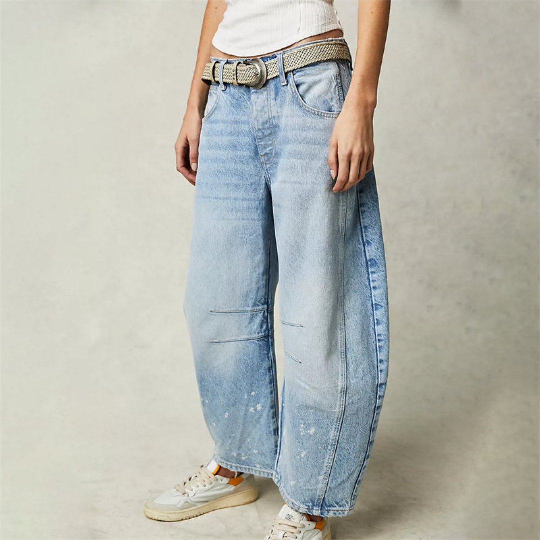 Barrel jeans med høj talje