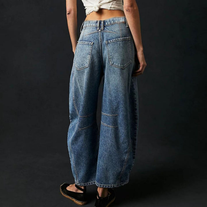 Barrel jeans med høj talje