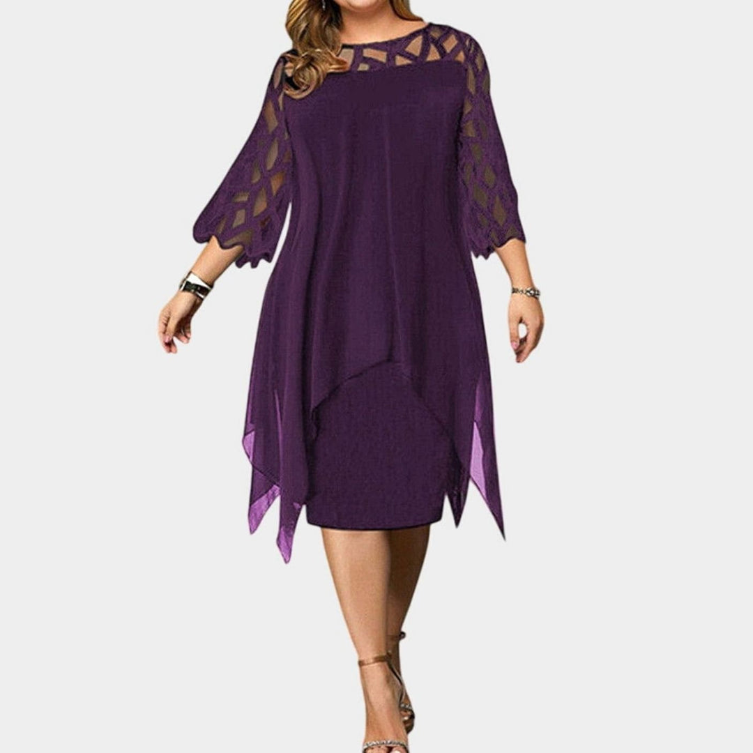 Blonde midi dress for women