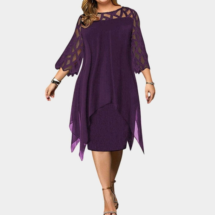 Blonde midi dress for women