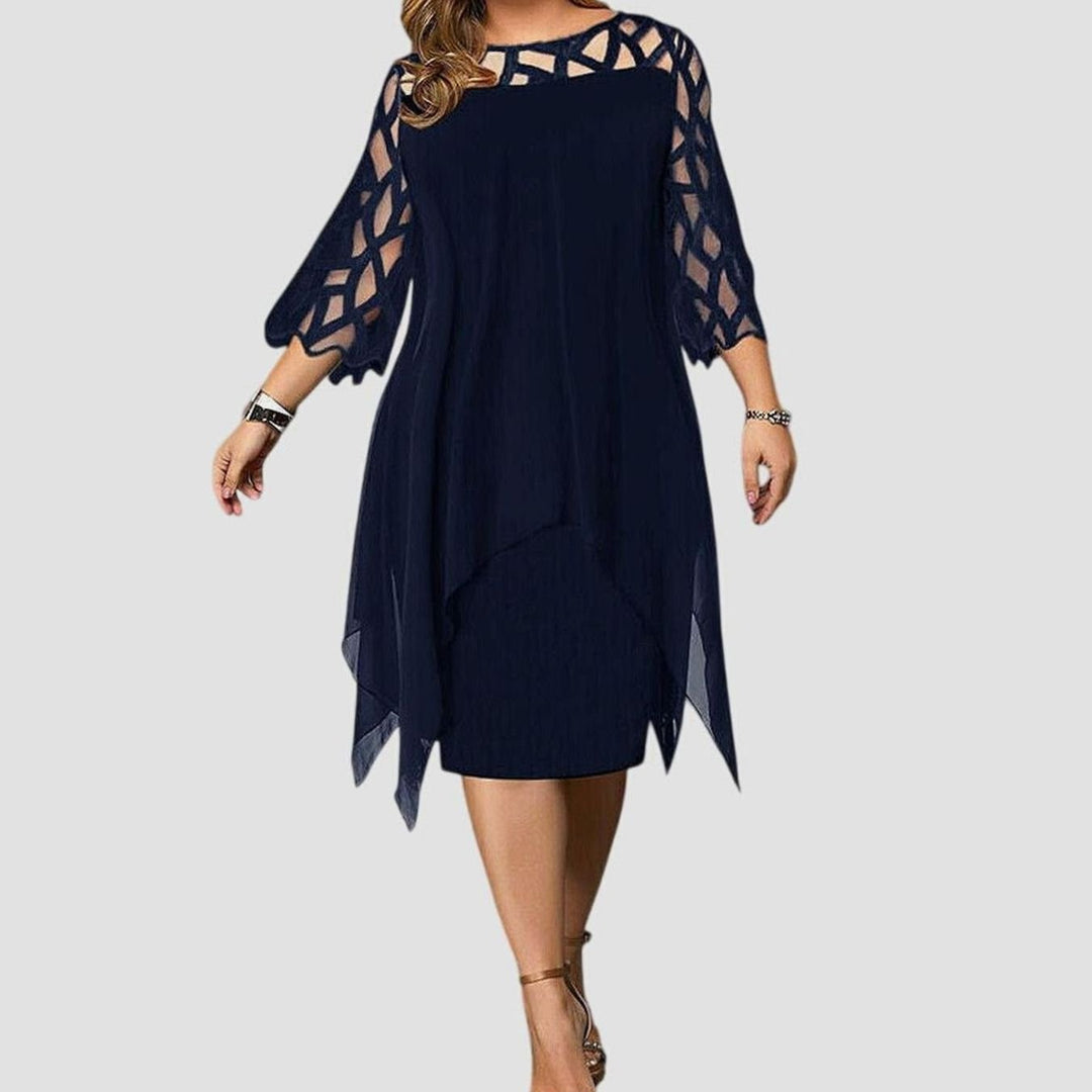 Blonde midi dress for women