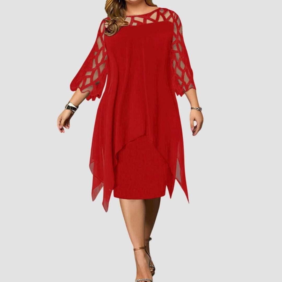 Blonde midi dress for women