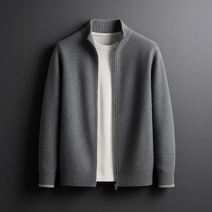 Bordeaux zip-up jacket for men