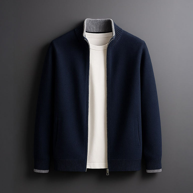 Bordeaux zip-up jacket for men