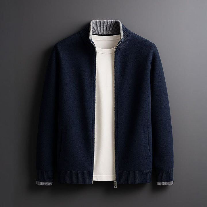 Bordeaux zip-up jacket for men