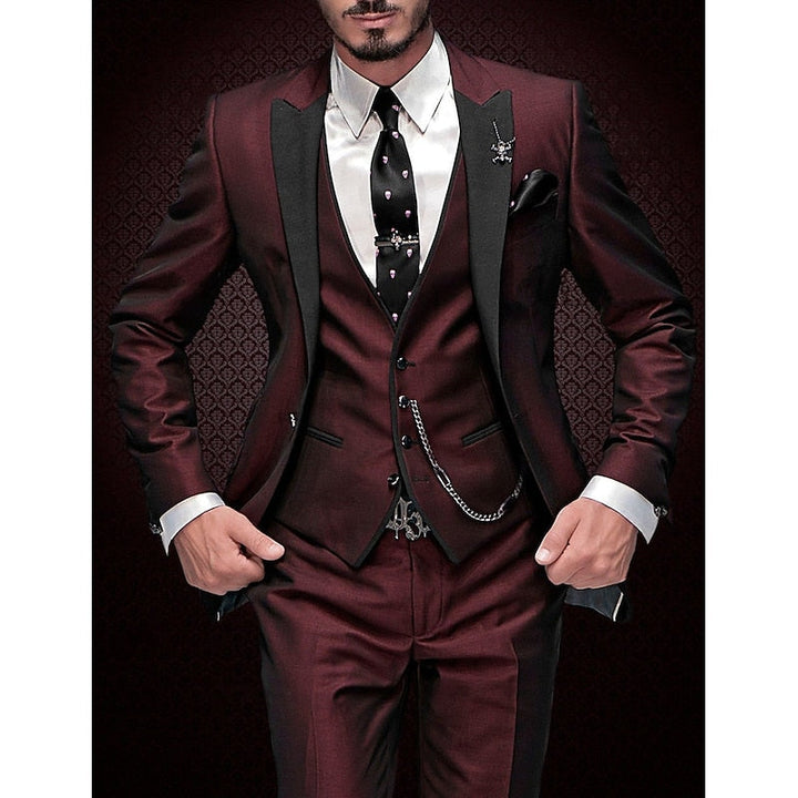 Elegant custom-tailored three-piece suit for men